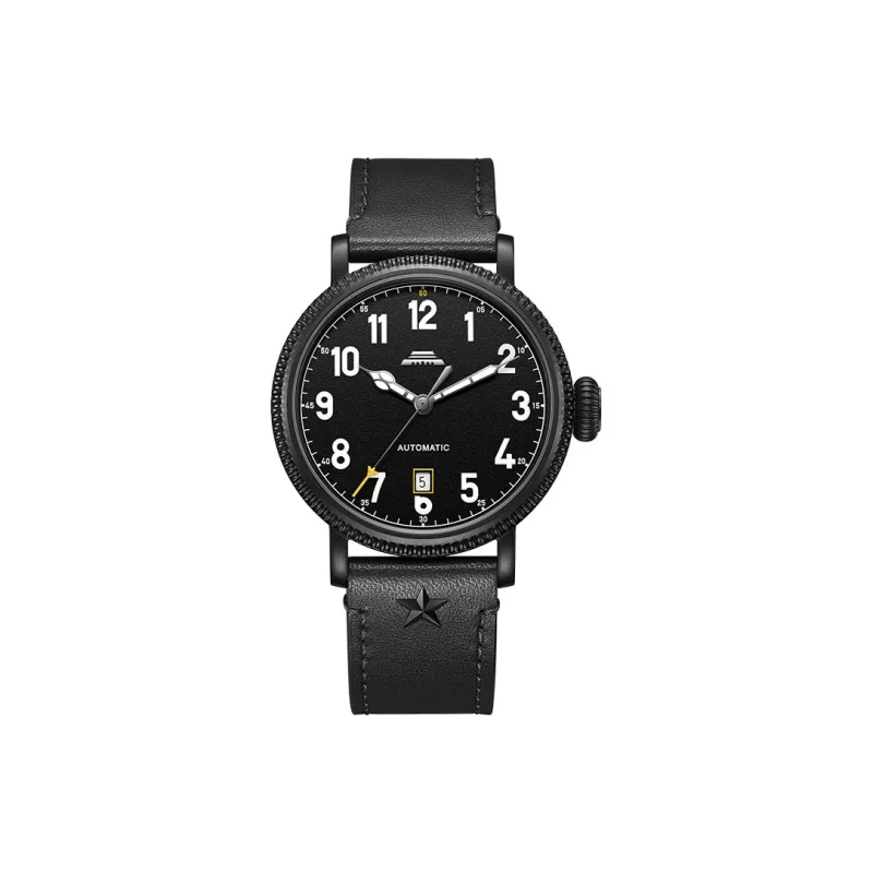 Beijing Fork Series Automatic Mechanical Movement Genuine Leather Strap Watch Men's Watches Gray Dial-15