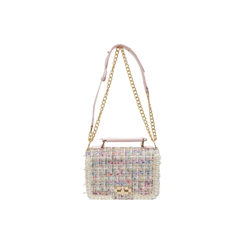 LUVISTRUE Fabric Shoulder Bag Crossbody Bag Handbag Regular Women's Ecru/Pink/Black-16