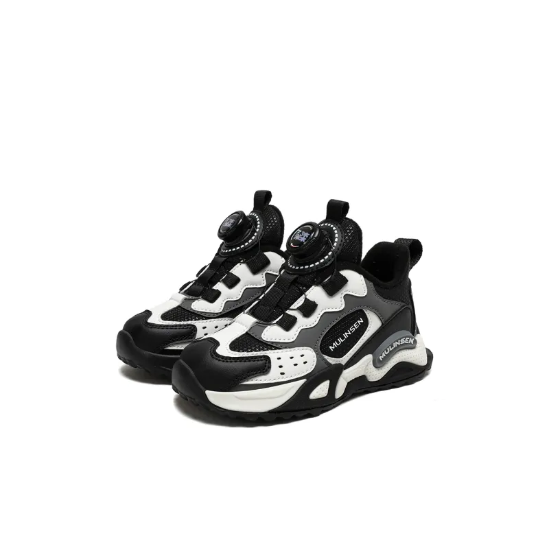 Mulinsen Cushioning Rebound Abrasion Resistant Slip Resistant Mid Top Children's Basketball Shoes Kids'-4