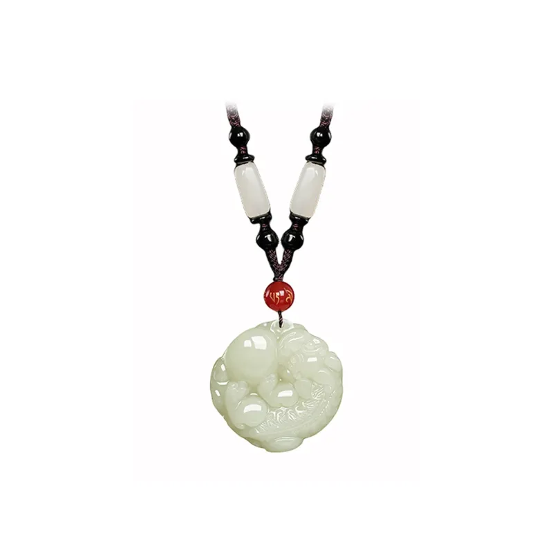 Qing Yi Pendants Green Jade Unisex-0
