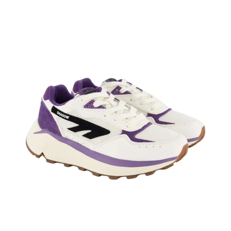HI TEC Anti Slip Wear Resistant Low Top Casual Shoes Women's White Purple-2