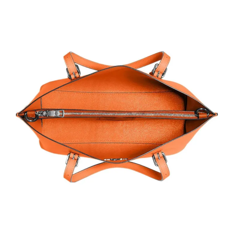 COACH Mollie Leather Small Tote Bag Shopping Bag Handbag Shoulder Bag Crossbody Bag Medium Size Women's Candy Orange-3