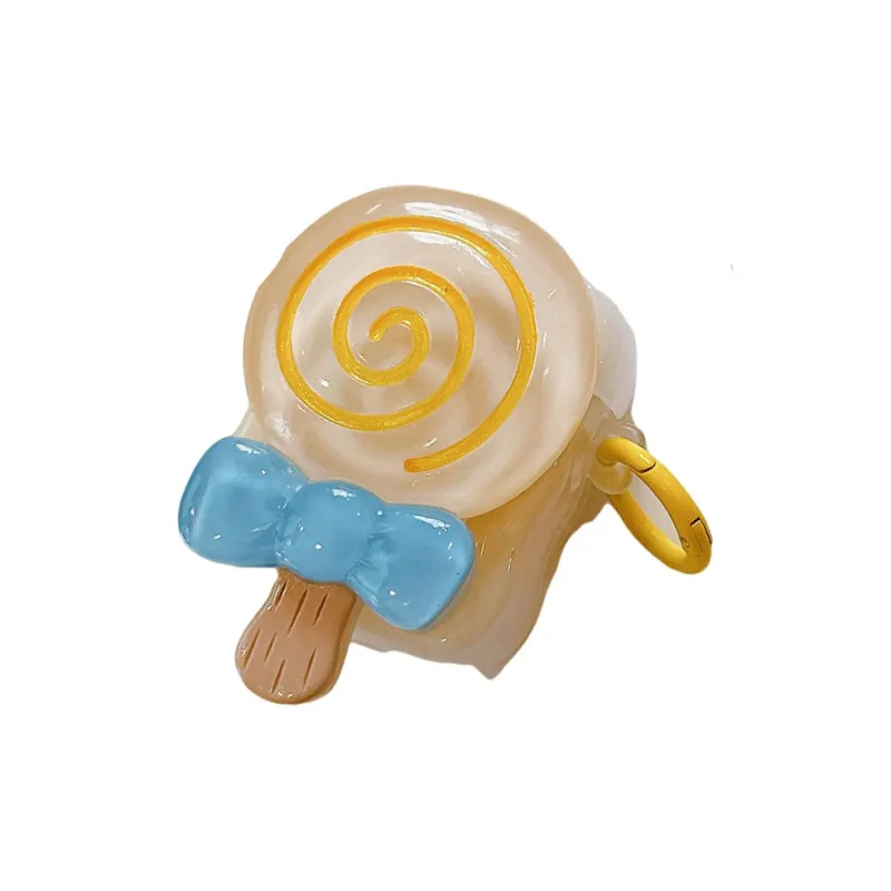 Kona Chun Compatibility With AirPods 2/Pro/3 TPU 3D Effect Bowknot Lollipop Girl Heart Fully Enclosed Headphone Cases-3