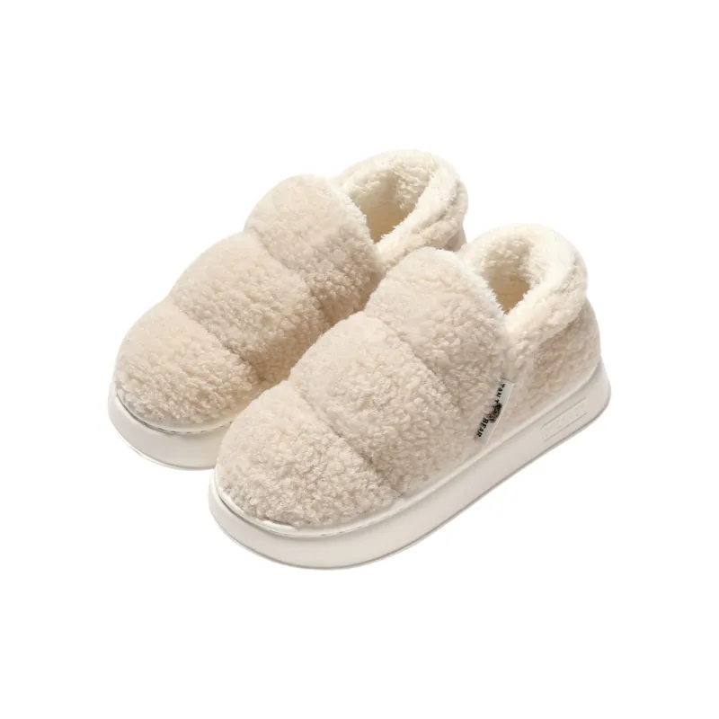 Yalu Home Cotton Slippers Winter With Back Support, Plush, Warm Indoor, Bedroom, Winter Cotton Slippers, All-0
