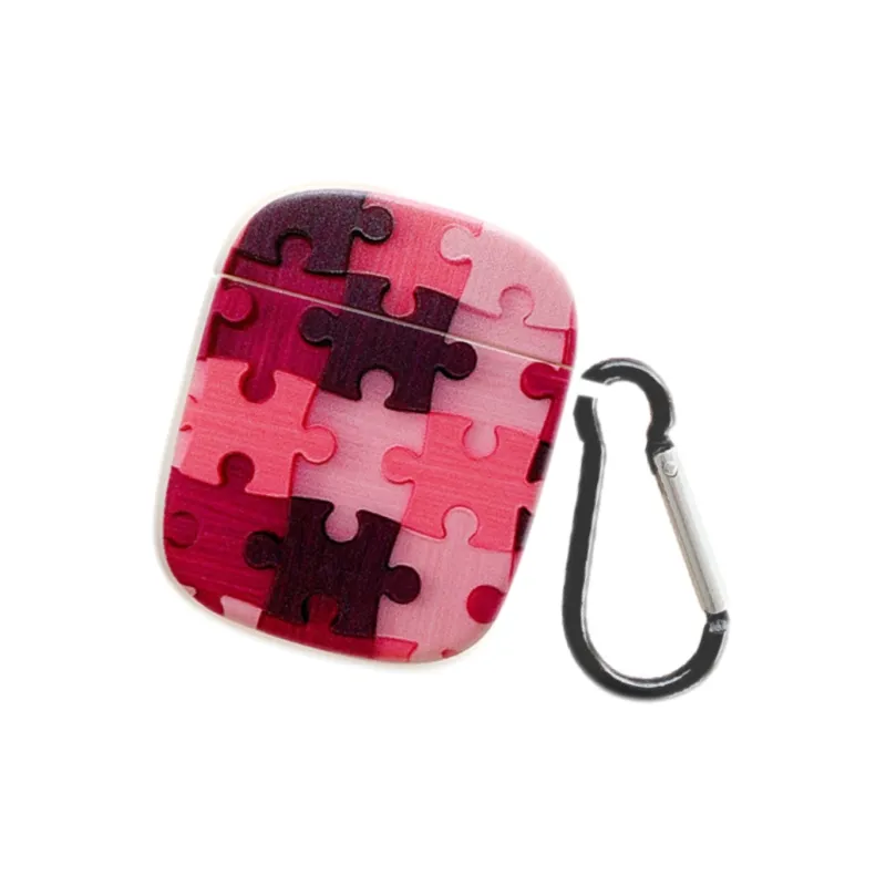 Koman Compatible With Apple AirPods 1/2/3/Pro 1/2 Generation TPU Dopamine Dressing Puzzle Headphone Cases-5