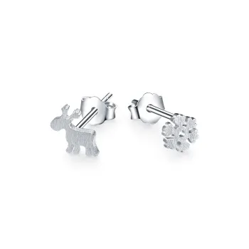 AFN 925 Sterling Silver Stud Earrings Women's