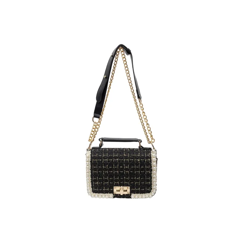 LUVISTRUE Fabric Shoulder Bag Crossbody Bag Handbag Regular Women's Ecru/Pink/Black-8