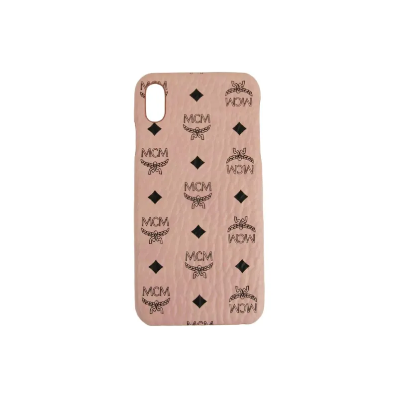 MCM Coated Canvas Material Easy To Use And Durable Phone Cases Compatibility With Apple IPhone XS Max Trendy And Cool-0