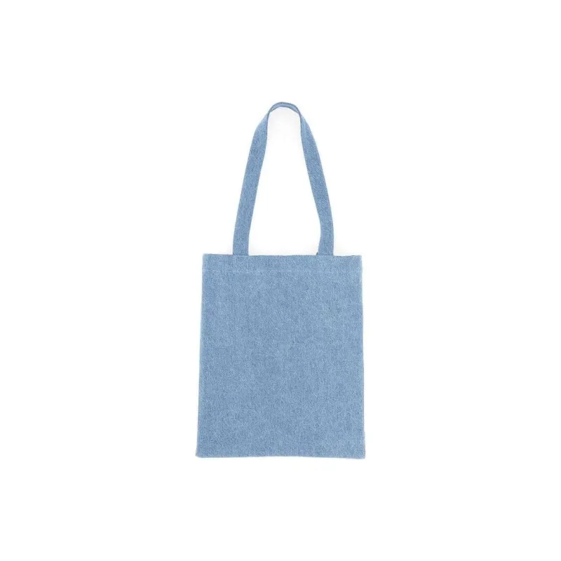 A.P.C . Logo Printed Denim Tote Bag-1