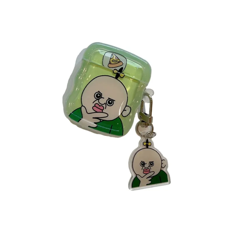 Kona Chun Compatibility With AirPods 1/2/3 TPU Bangbang Yu Zhi Couple Cartoon Fully Enclosed Headphone Cases-1