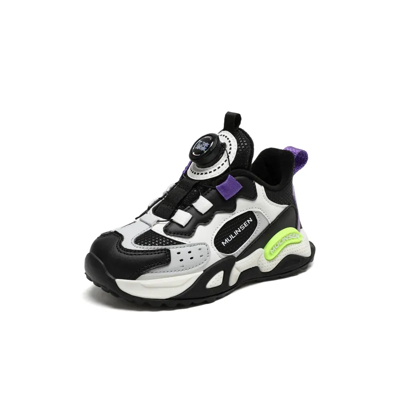Mulinsen Cushioning Rebound Abrasion Resistant Slip Resistant Mid Top Children's Basketball Shoes Kids'-9