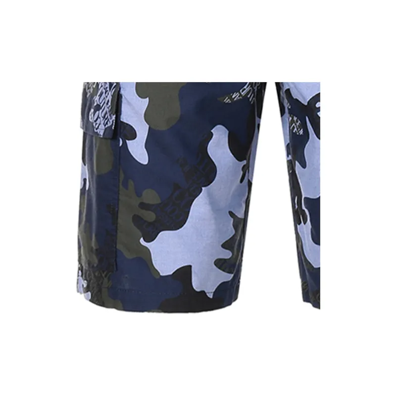 VERSACE JEANS COUTURE Shorts Men's Camouflage Blue-3