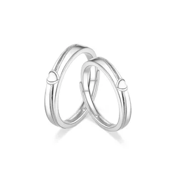 GLOIRE S999 Fine Silver Rings Unisex Romantic Date Everyday Versatile Commute