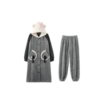 MIOJUER Pajama Set Women's Gray