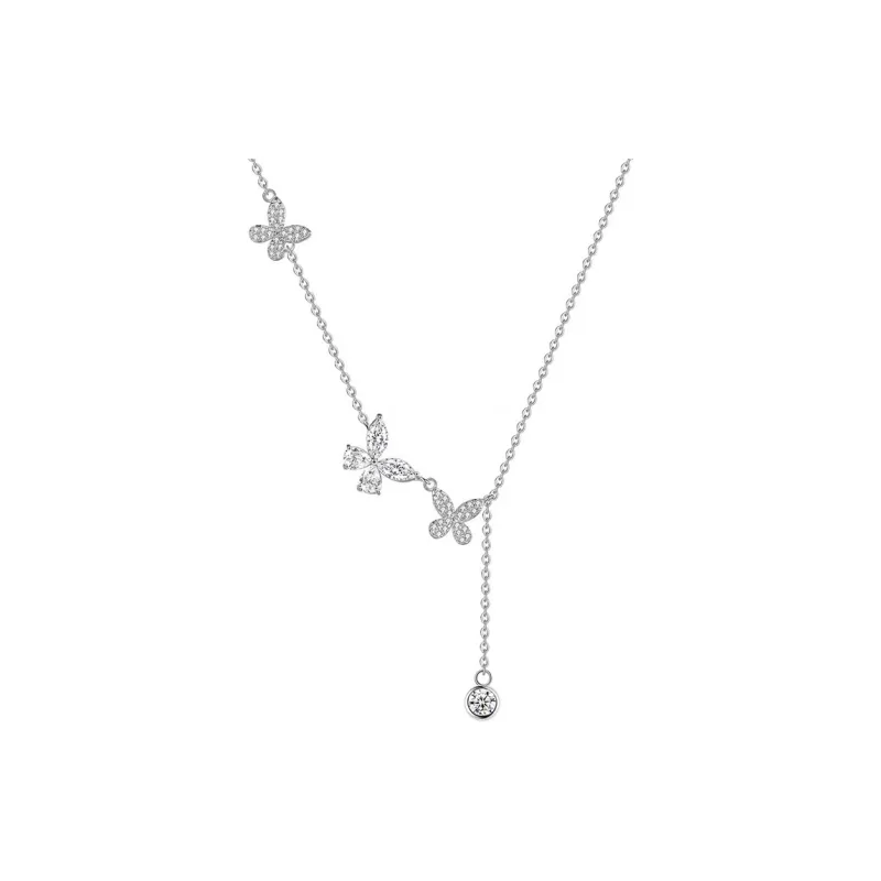 Kim Heng Hee S990 Silver Zircon Necklaces Women's-0