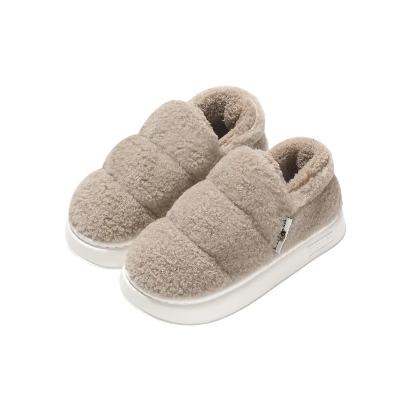 Yalu Home Cotton Slippers Winter With Back Support, Plush, Warm Indoor, Bedroom, Winter Cotton Slippers, All-8