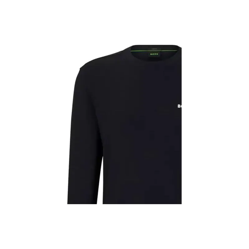 HUGO BOSS Contrast Logo Stretch Long Sleeved T Shirt-5