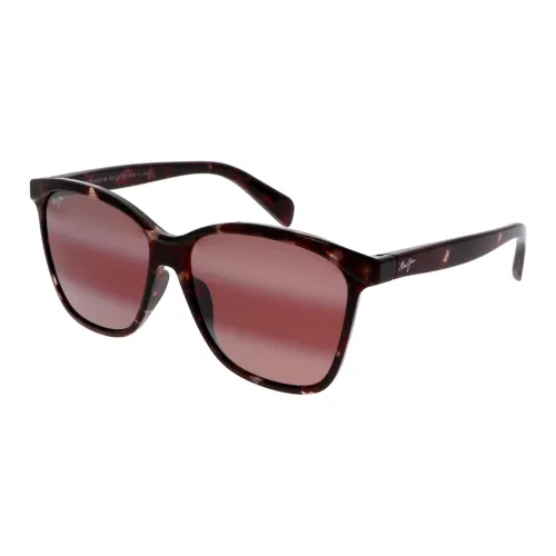 Maui Jim Acetate Oval Sunglasses Women's Red