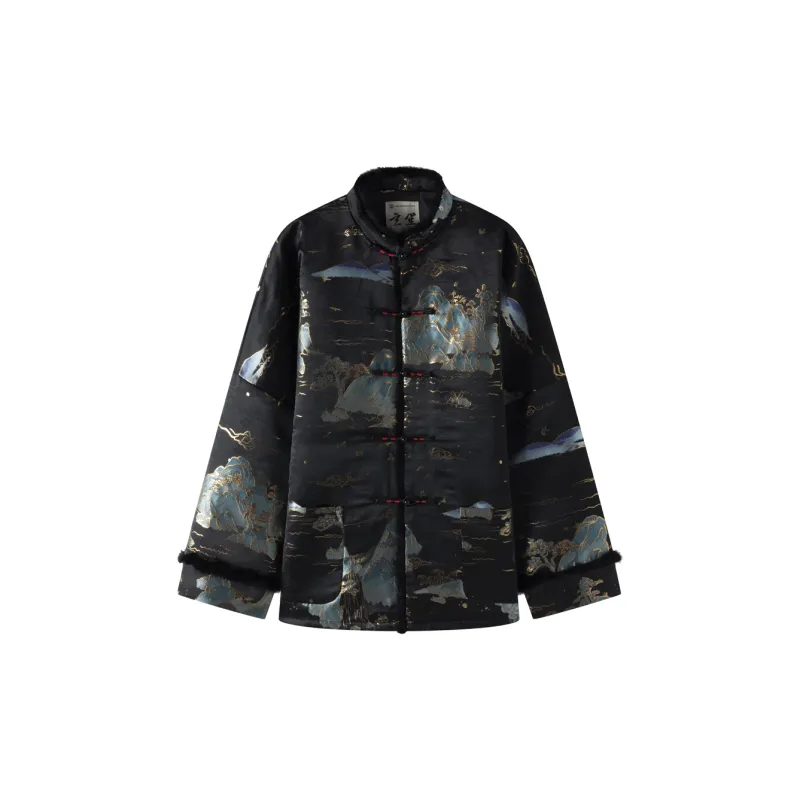 XUANSHENG Winter Puffer Jacket Men's Black-5