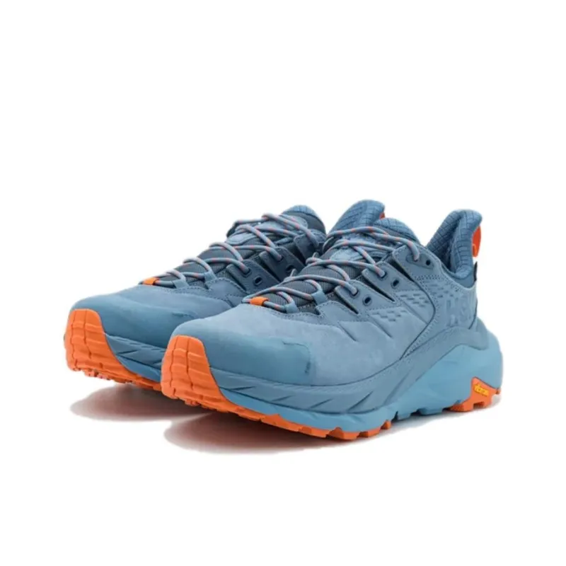 HOKA ONE ONE Kaha 2 Anti Slip Wear Resistant Low Top Trekking Shoes Men's Blue-1