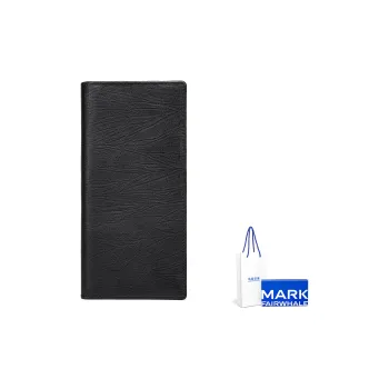 FAIRWHALE Cow Leather Wallet Card Holder Money Clip Regular Men's Black
