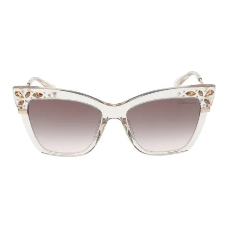 Blumarine Metal Acetate Square Sunglasses Women's Beige-2