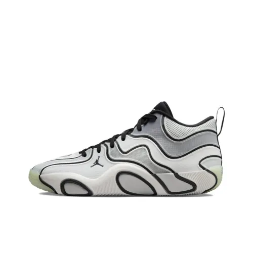 Jordan Tatum 3 Anti Slip Wear Resistant Mid Top Basketball Shoes Unisex Gray