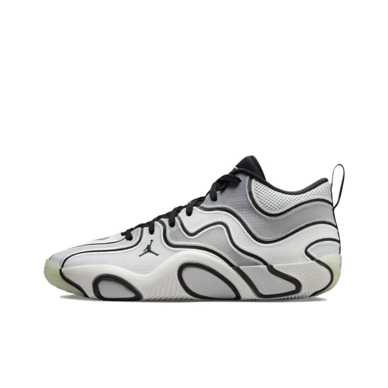 Jordan Tatum 3 Anti Slip Wear Resistant Mid Top Basketball Shoes Unisex Gray-0