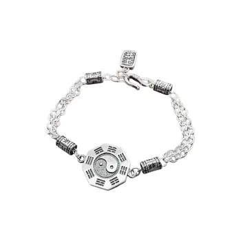 CUTE DAME S999 Pure Silver Bracelets Unisex Silver