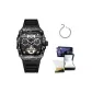 6039C Black Case White Dial