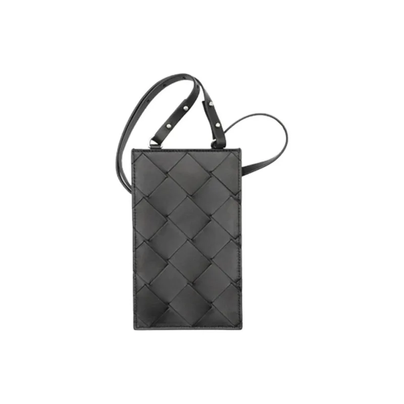 Bottega Veneta Leather Card Holder Black-0