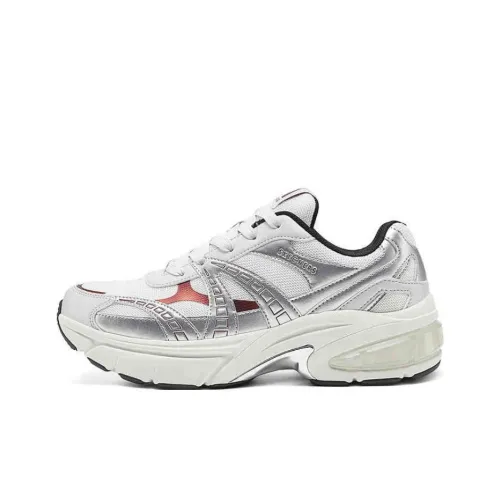 Skechers Anti Slip Wear Resistant Low Top Running Shoes Men's Gray Red