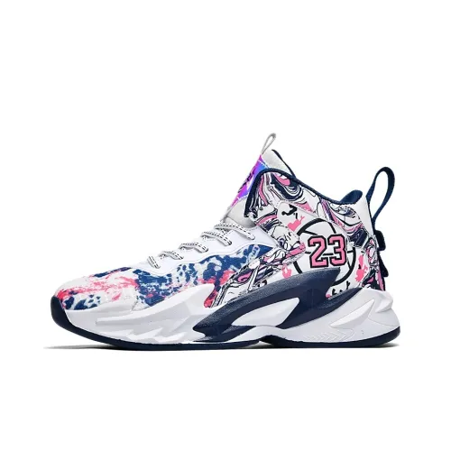 Kuding Cushioned Slip Resistant High Top Basketball Shoes Unisex