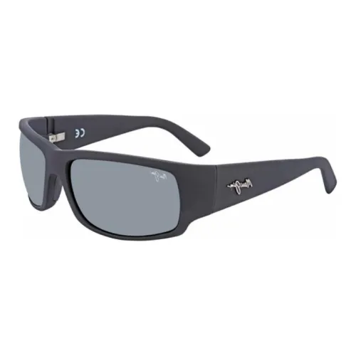 Maui Jim Plastic Rectangular Sunglasses Men's Blue