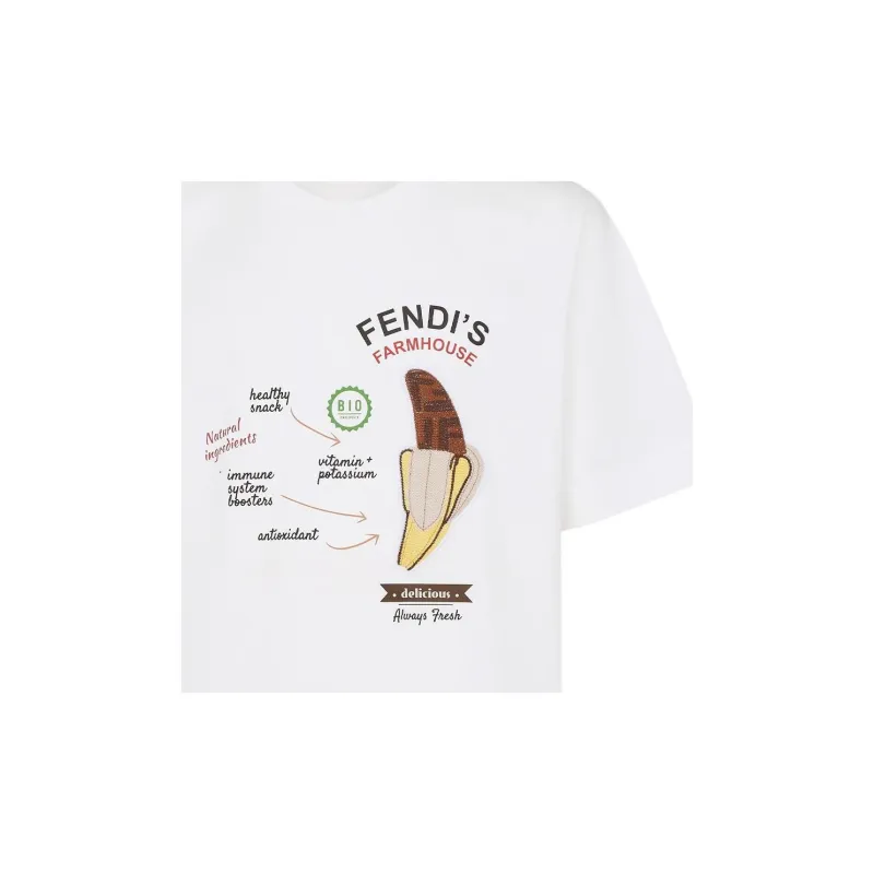 FENDI T Shirts Men White-2