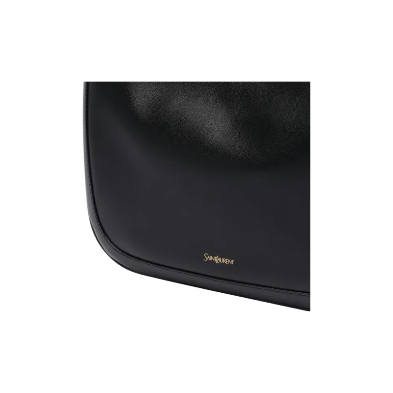 SAINT LAURENT Calfskin Handbag, Shoulder Bag Women's Black-3