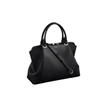 CARTIER Leather Handbag Women's Black