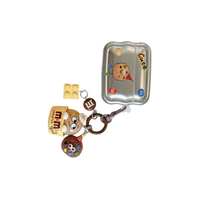 Kona Chun Compatibility With AirPods 2/Pro/3/1 TPU Ins Fun Cookie Emoji Fully Enclosed Headphone Cases-1