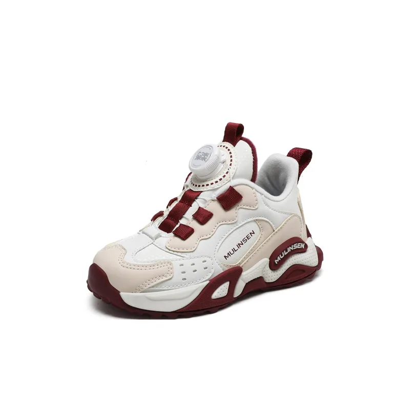 Mulinsen Cushioning Rebound Abrasion Resistant Slip Resistant Mid Top Children's Basketball Shoes Kids'-12