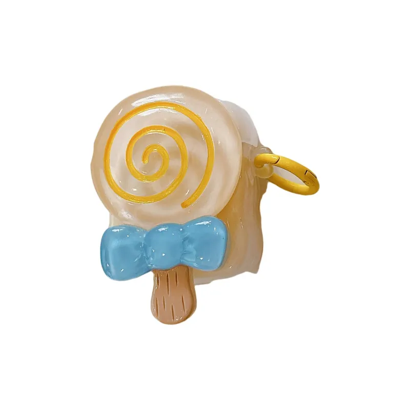Kona Chun Compatibility With AirPods 2/Pro/3 TPU 3D Effect Bowknot Lollipop Girl Heart Fully Enclosed Headphone Cases-5