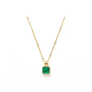 Leticia Ponti Malachite Jade Necklaces Women's