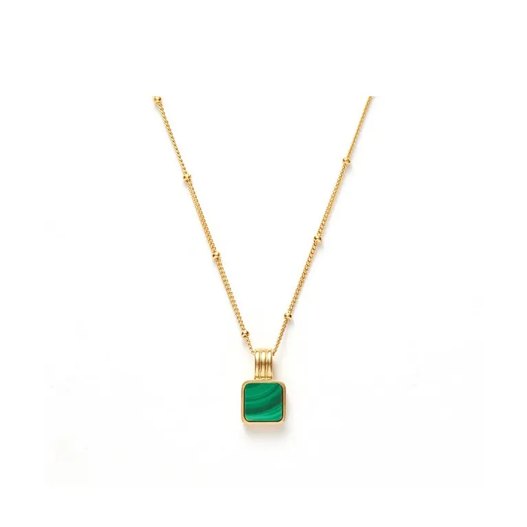 Leticia Ponti Malachite Jade Necklaces Women's-0