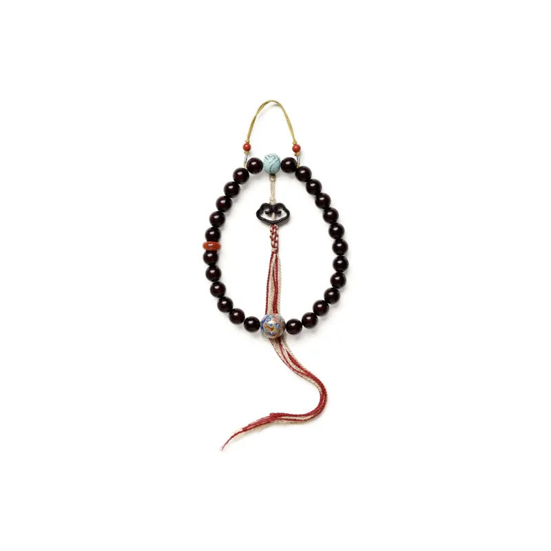 FANGYUANXIAOFU Rosewood Beaded Bracelet Unisex-0