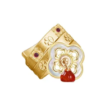 Masw Copper Alloy Enamel Rings Women's