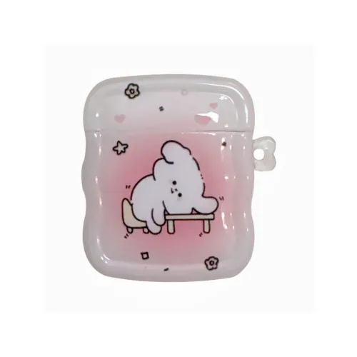Kona Chun Compatibility With AirPods 2/Pro/Pro 2/1 TPU Pink Blended Cute Cartoon Puppy Headphone Cases