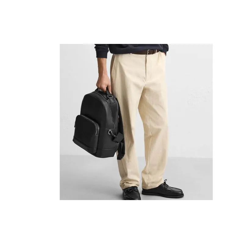 ZARA PU Backpack Medium Size Men's Black-2