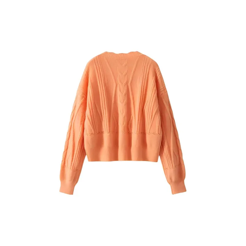 JINJU Sweaters Women's Orange-1
