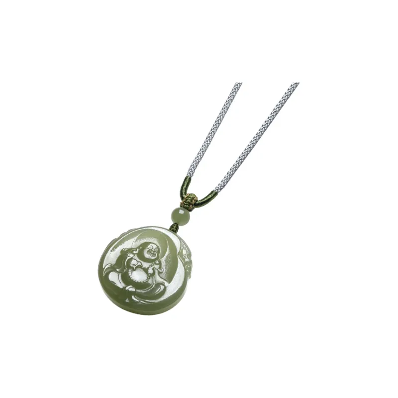 ZHOU LIU FU Hetian Jade Necklaces Green Jade Unisex-1