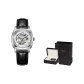 Silver Case with Black Strap+Box