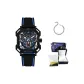 Black Case Blue Dial Rubber Strap